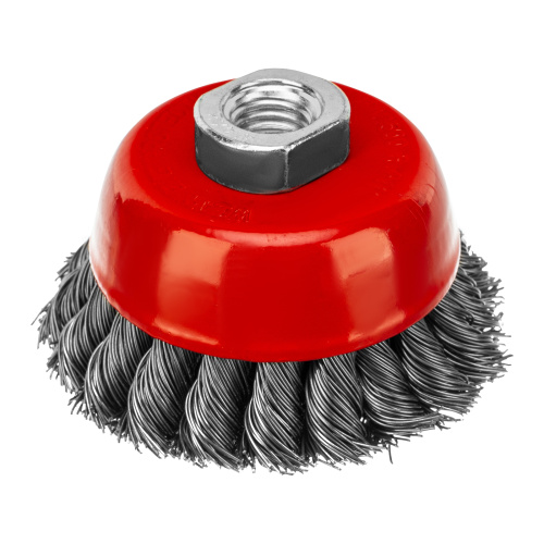 Щетка для УШМ, 75 мм, М14, "чашка", двухрядная, крученая проволока 0.5 мм Matrix по ценам производителя в Екатеринбурге с доставкой по всей России