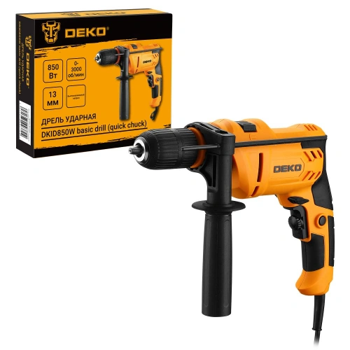 Дрель ударная сетевая DEKO DKID850W с быстрозажимным патроном, 850Вт купить в Москве с доставкой по всей России | ProtosMarket.ru