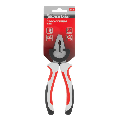 Плоскогубцы Premium, 160 мм, трехкомпонентные рукоятки Matrix по ценам производителя в Екатеринбурге с доставкой по всей России