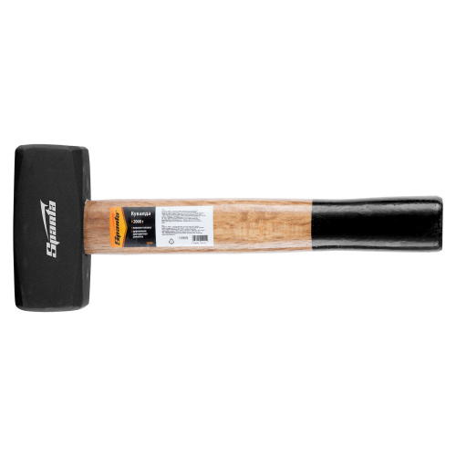 Кувалда, 2000 г, кованая головка, деревянная двухцветная рукоятка Sparta по ценам производителя в Екатеринбурге с доставкой по всей России