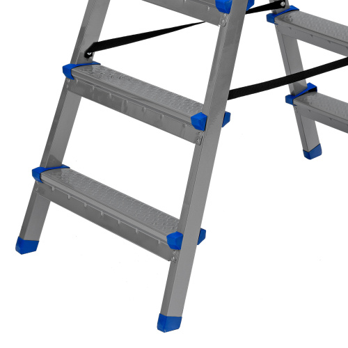 Стремянка двухсторонняя 5 ступеней, сталь профиль, стальные ступени, Сибртех по ценам производителя в Екатеринбурге с доставкой по всей России