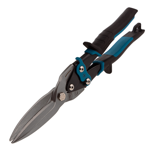 Ножницы по металлу "Piranha", 270 мм, прямой проходной рез, сталь СrMo, двухкомпонентные рукоятки Gross по ценам производителя в Екатеринбурге с доставкой по всей России