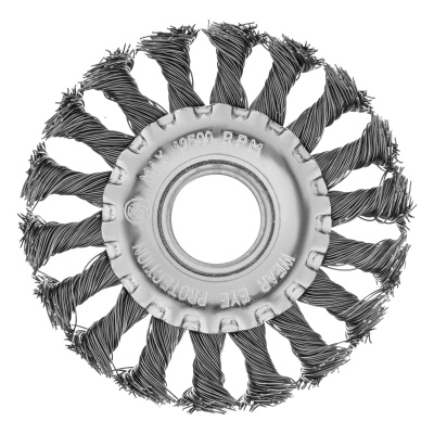Щетка для УШМ 100 мм, посадка 22.2 мм, плоская, крученая проволока 0.5 мм Matrix по ценам производителя в Екатеринбурге с доставкой по всей России