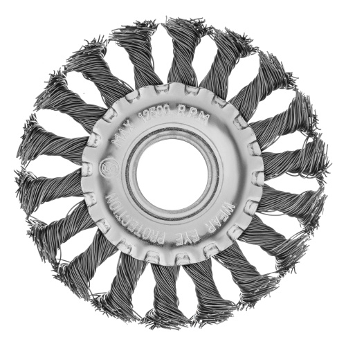 Щетка для УШМ 100 мм, посадка 22.2 мм, плоская, крученая проволока 0.5 мм Matrix по ценам производителя в Екатеринбурге с доставкой по всей России