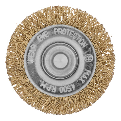 Щетка для дрели, 40 мм, плоская со шпилькой, латунированная витая проволока Matrix по ценам производителя в Екатеринбурге с доставкой по всей России