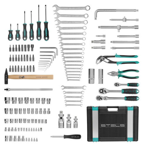 Набор инструментов, 1/2",3/8", 1/4", CrV, пластиковый кейс 142 предмета Stels по ценам производителя в Екатеринбурге с доставкой по всей России