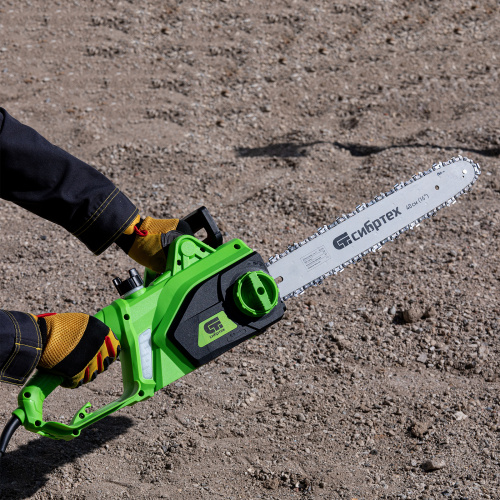 Пила цепная электрическая ПЦЭ-2000П с поперечным двигателем, 2.0 кВт, 16'' (40 см) Сибртех по ценам производителя в Екатеринбурге с доставкой по всей России