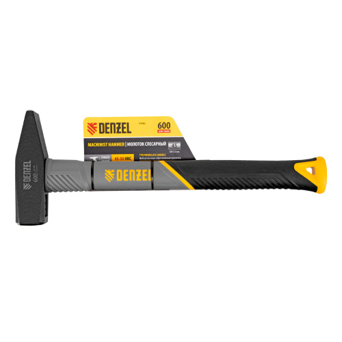 Молоток слесарный, 600 г, кованый, фибергласовая рукоятка c TPR покрытием Denzel по ценам производителя в Екатеринбурге с доставкой по всей России