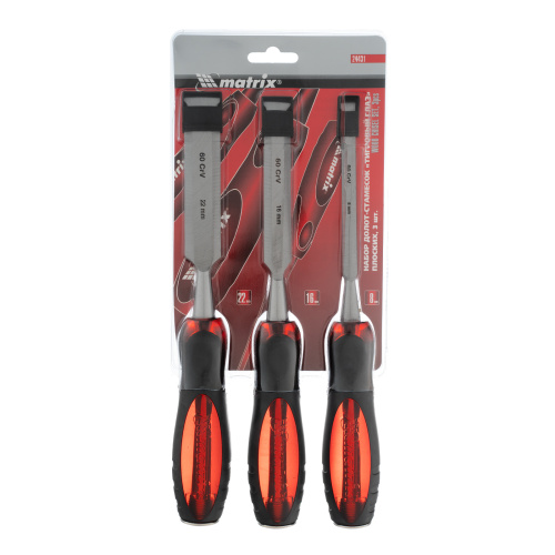 Набор долот-стамесок плоских "Тигровый глаз", 3 шт, 8-16-22 мм Matrix по ценам производителя в Екатеринбурге с доставкой по всей России