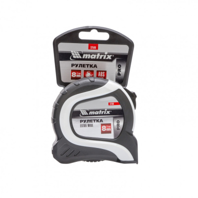 Рулетка Extra Wide,8 м x 27 мм,двухкомпонентный корпус,Pro Matrix по ценам производителя в Екатеринбурге с доставкой по всей России