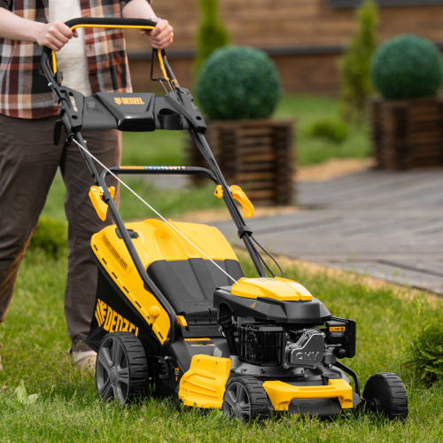 Газонокосилка бензиновая GLD-460SP, 146 куб.см, ширина 46 см, привод 7 уровней, травосборник 50 л Denzel по ценам производителя в Екатеринбурге с доставкой по всей России