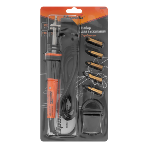 Набор для выжигания, 7 предметов: паяльник 30 Вт, подставка, жала сменные Sparta по ценам производителя в Екатеринбурге с доставкой по всей России