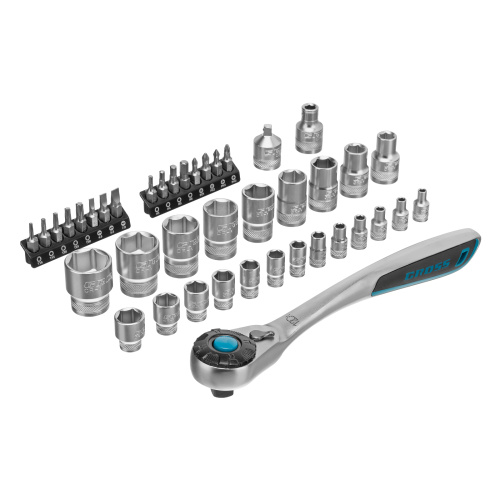 Набор торцевых головок, трещотка 120 зубьев, 1/2", 1/4", CrV, 41 предмет Gross по ценам производителя в Екатеринбурге с доставкой по всей России