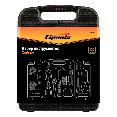 Набор инструментов бытовой, 132 предмета Sparta купить в Москве с доставкой по всей России | ProtosMarket.ru