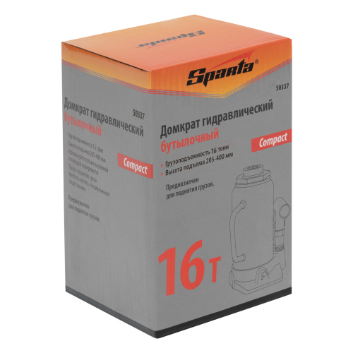 Домкрат гидравлический бутылочный 16 т, h подъема 205-400 мм Sparta Compact по ценам производителя в Екатеринбурге с доставкой по всей России