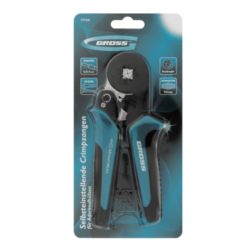 Клещи (пресс-клещи) для обжима наконечников электропроводов с сечением 0.25-8 мм2 Gross по ценам производителя в Екатеринбурге с доставкой по всей России