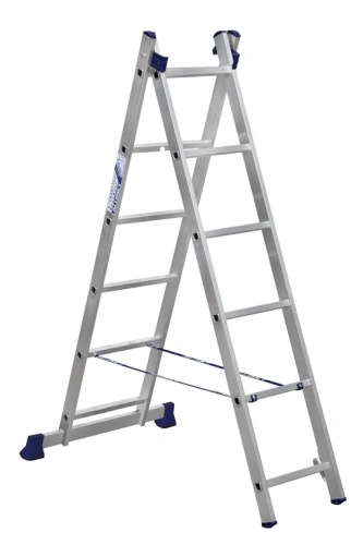 Лестница 2-х секционная алюминиевая 2*6 по ценам производителя в Екатеринбурге с доставкой по всей России