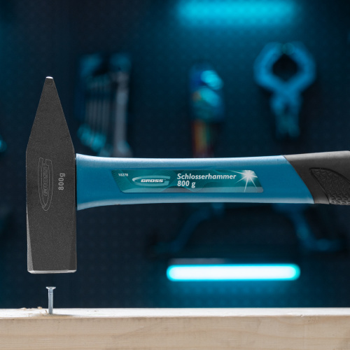 Молоток слесарный, 800 г, квадратный боек, фибергласовая обрезиненная рукоятка Gross по ценам производителя в Екатеринбурге с доставкой по всей России