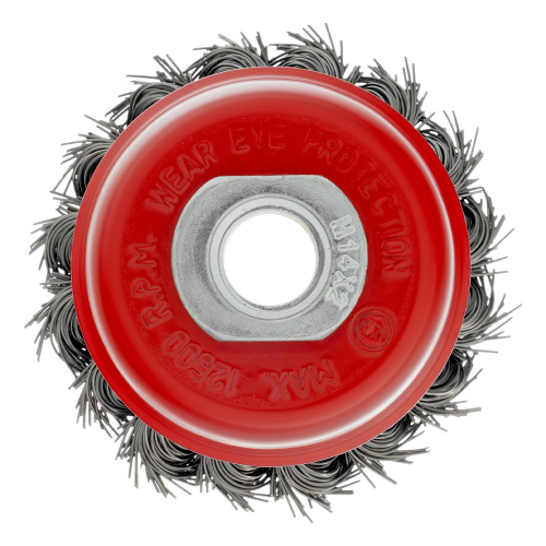 Щетка для УШМ, 65 мм, М14, "чашка", крученая проволока 0.5 мм Matrix по ценам производителя в Екатеринбурге с доставкой по всей России