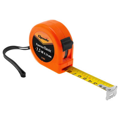Рулетка Classic,7,5 м х 24 мм,пластиковый корпус Sparta по ценам производителя в Екатеринбурге с доставкой по всей России