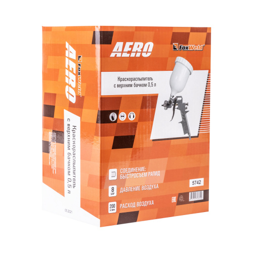 Краскораспылитель с верхним бачком 0,5 л AERO купить в Москве с доставкой по всей России | ProtosMarket.ru