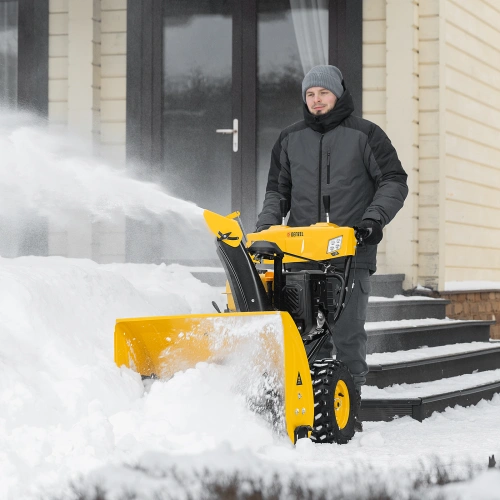 Бензиновая снегоуборочная машина SBL 711D PRO, 302cc, эл.старт, фара, обогрев, блок. дифф. Denzel по ценам производителя в Екатеринбурге с доставкой по всей России