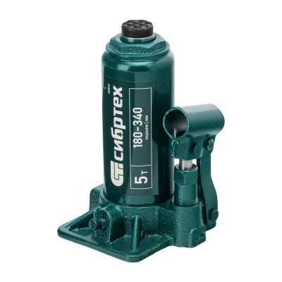 Домкрат гидравлический бутылочный, 5 т, 180-340 мм Сибртех купить в Москве с доставкой по всей России | ProtosMarket.ru