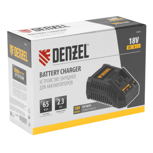 Устройство зарядное для аккумуляторов IBC-18-2.3, Li-Ion, 18 В, 2.3 А Denzel по ценам производителя в Екатеринбурге с доставкой по всей России