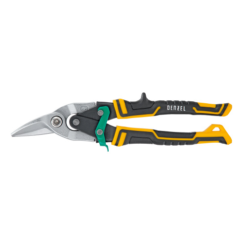 Ножницы по металлу, 270 мм, прямой и правый рез, сталь-СrMo, трехкомпонентные рукоятки Denzel по ценам производителя в Екатеринбурге с доставкой по всей России