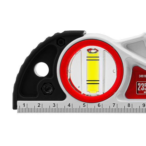 Уровень алюминиевый литой, фрезерованный, 3 глазка, две ударные площадки, 235 мм Matrix по ценам производителя в Екатеринбурге с доставкой по всей России