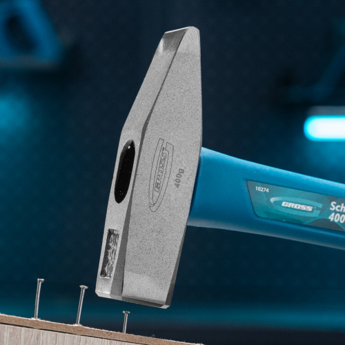 Молоток слесарный, 400 г, квадратный боек, фибергласовая обрезиненная рукоятка Gross по ценам производителя в Екатеринбурге с доставкой по всей России