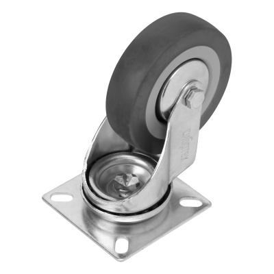 Колесо поворотное D 75 мм, крепление  платформенное Сибртех по ценам производителя в Екатеринбурге с доставкой по всей России