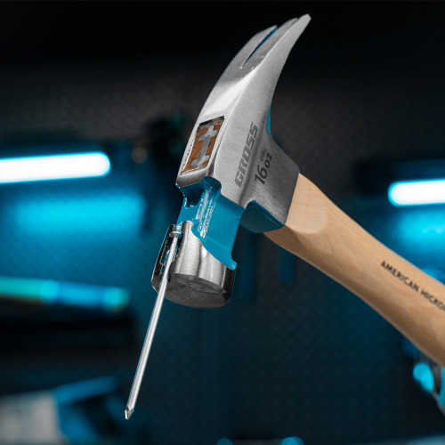 Молоток-гвоздодер, 450 г, угол 75, магнит, обрезиненная рукоятка American hickory GROSS по ценам производителя в Екатеринбурге с доставкой по всей России