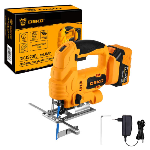 Лобзик аккумуляторный DEKO DKJS20E, 20В, 1x4.0Ач по ценам производителя в Екатеринбурге с доставкой по всей России