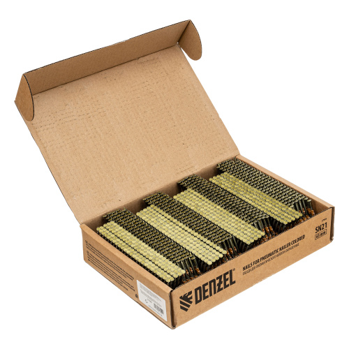 Гвозди для пнев. нейлера (крашен.) длина - 65 мм, диам. - 2,9 мм, 2000 шт. Denzel по ценам производителя в Екатеринбурге с доставкой по всей России