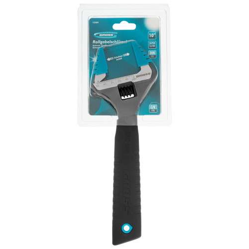 Ключ разводной, 250 мм, CrV, тонкие губки, защитные насадки Gross по ценам производителя в Екатеринбурге с доставкой по всей России