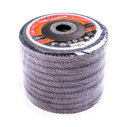 Круг лепестковый с керамическим абразивом для шлифования по нержавеющей стали FTL Everest 27 125 х 22,2 мм P40 по ценам производителя в Екатеринбурге с доставкой по всей России