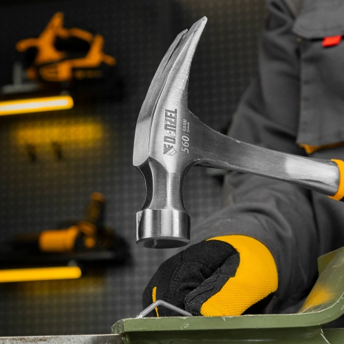 Молоток-гвоздодер 560 г, цельнометаллический, двухкомпонентная рукоятка Denzel по ценам производителя в Екатеринбурге с доставкой по всей России