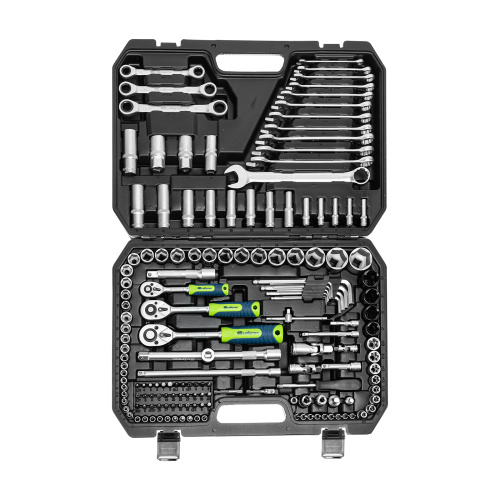 Набор инструментов, 1/2", 3/8", 1/4", пластиковый кейс 160 предм. Сибртех по ценам производителя в Екатеринбурге с доставкой по всей России