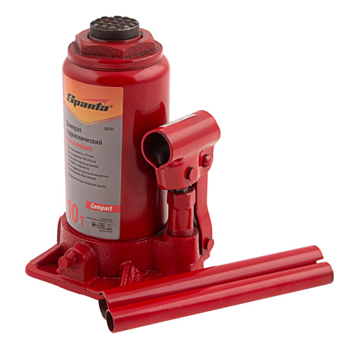 Домкрат гидравлический бутылочный 10 т, h подъема 190-370 мм Sparta Compact по ценам производителя в Екатеринбурге с доставкой по всей России