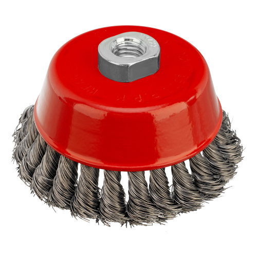 Щетка для УШМ, 100 мм, М14, "чашка", крученая проволока 0.35 мм Matrix по ценам производителя в Екатеринбурге с доставкой по всей России