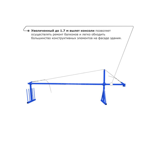 Строительная люлька ZLP-800 (длина платформы 7,5 м, длина троса 80 м) по ценам производителя в Екатеринбурге с доставкой по всей России