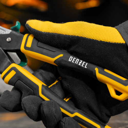 Ножницы по металлу, 270 мм, прямой и правый рез, сталь-СrMo, трехкомпонентные рукоятки Denzel по ценам производителя в Екатеринбурге с доставкой по всей России