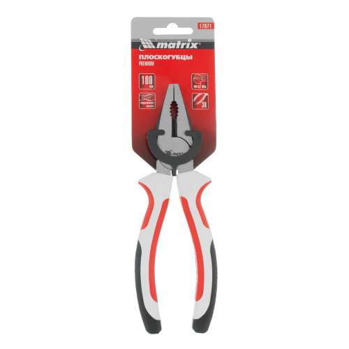 Плоскогубцы Premium, 180 мм, трехкомпонентные рукоятки Matrix по ценам производителя в Екатеринбурге с доставкой по всей России