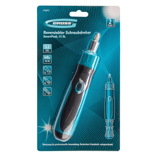 Отвертка реверсивная, механизм SmartPush 12 шт, S2 Gross по ценам производителя в Екатеринбурге с доставкой по всей России