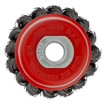 Щетка для УШМ, 65 мм, М14, "чашка", крученая проволока 0.35 мм Matrix по ценам производителя в Екатеринбурге с доставкой по всей России