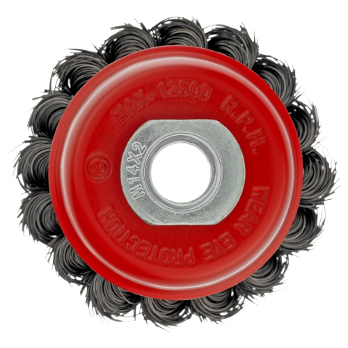 Щетка для УШМ, 65 мм, М14, "чашка", крученая проволока 0.35 мм Matrix по ценам производителя в Екатеринбурге с доставкой по всей России