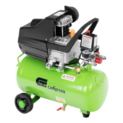 Компрессор с набором КК-1500/24 ПЛЮС, 1.5 кВт, 198 л/мин, 24 л, прямой привод, масляный Сибртех купить в Москве с доставкой по всей России | ProtosMarket.ru