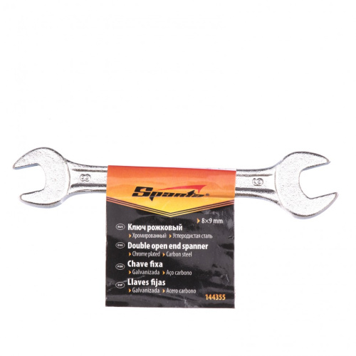 Ключ рожковый, 8 х 9 мм, хромированный Sparta по ценам производителя в Екатеринбурге с доставкой по всей России