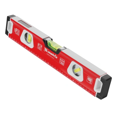 Уровень алюминиевый, магнит, фрезерованный, 3 глазка (1 зеркальный) 400 мм Matrix по ценам производителя в Екатеринбурге с доставкой по всей России